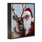 Stupell Industries Rosy Cheeked Santa & Reindeer Black Framed Giclee Art, design by Sara Culpepper